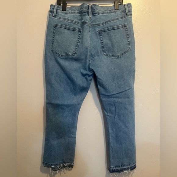 LOFT Blue Flare Crop Jeans - Picture 9 of 13